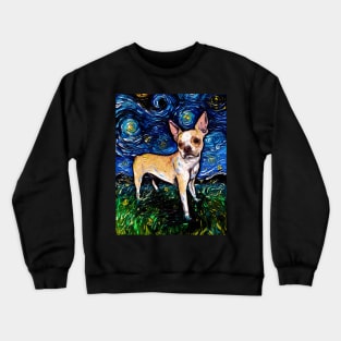 Fawn Boston Terrier Night Crewneck Sweatshirt